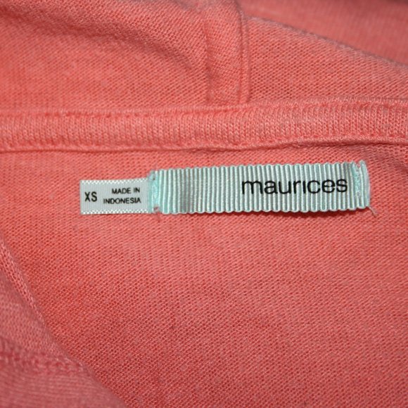 Beautiful Light orange Hooded Cardigan Maurices Size XS - Picture 2 of 5